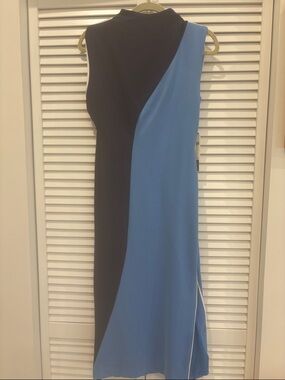 Anthropologie Sleeveless Colorblock Midi Dress in Blue and Navy